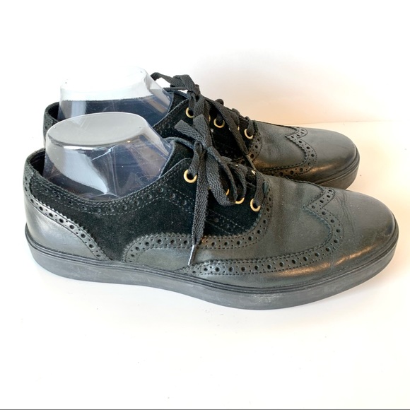 COLE HAAN Leather/Suede Wing Tip Oxfords—SZ. 9.5 - Picture 6 of 13